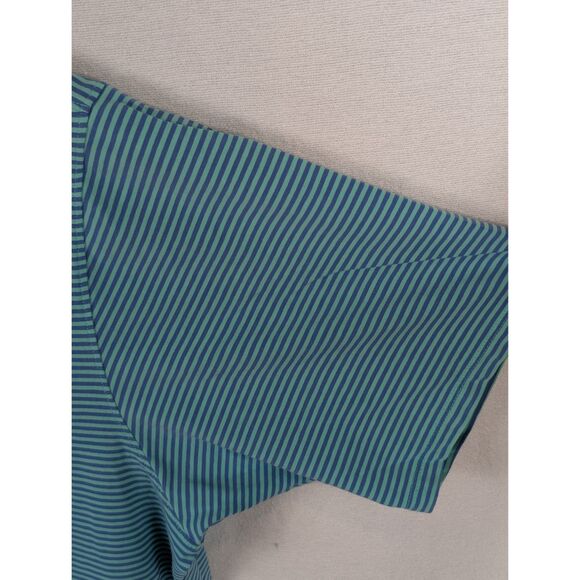 B. Draddy USA Tommy Striped Polo Shirt Green/Blue Men's Size Large - Picture 8 of 13